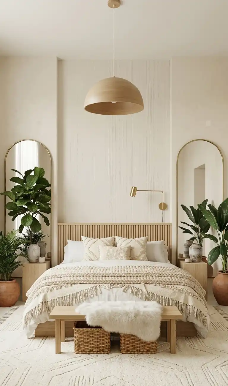 Nordic Minimalist Integration within Boho Chic Bedroom Ideas | Wisal
